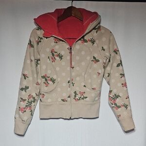 Retro Lululemon Polka Dot Floral Scuba Hoodie